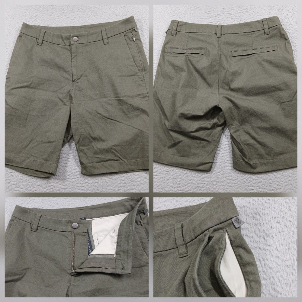 Lululemon Commission Classic-Fit Short 31 Army Green Cotton Blend ABC Golf EUC